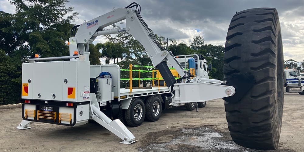 Tire truck 6116 in action inAustralia